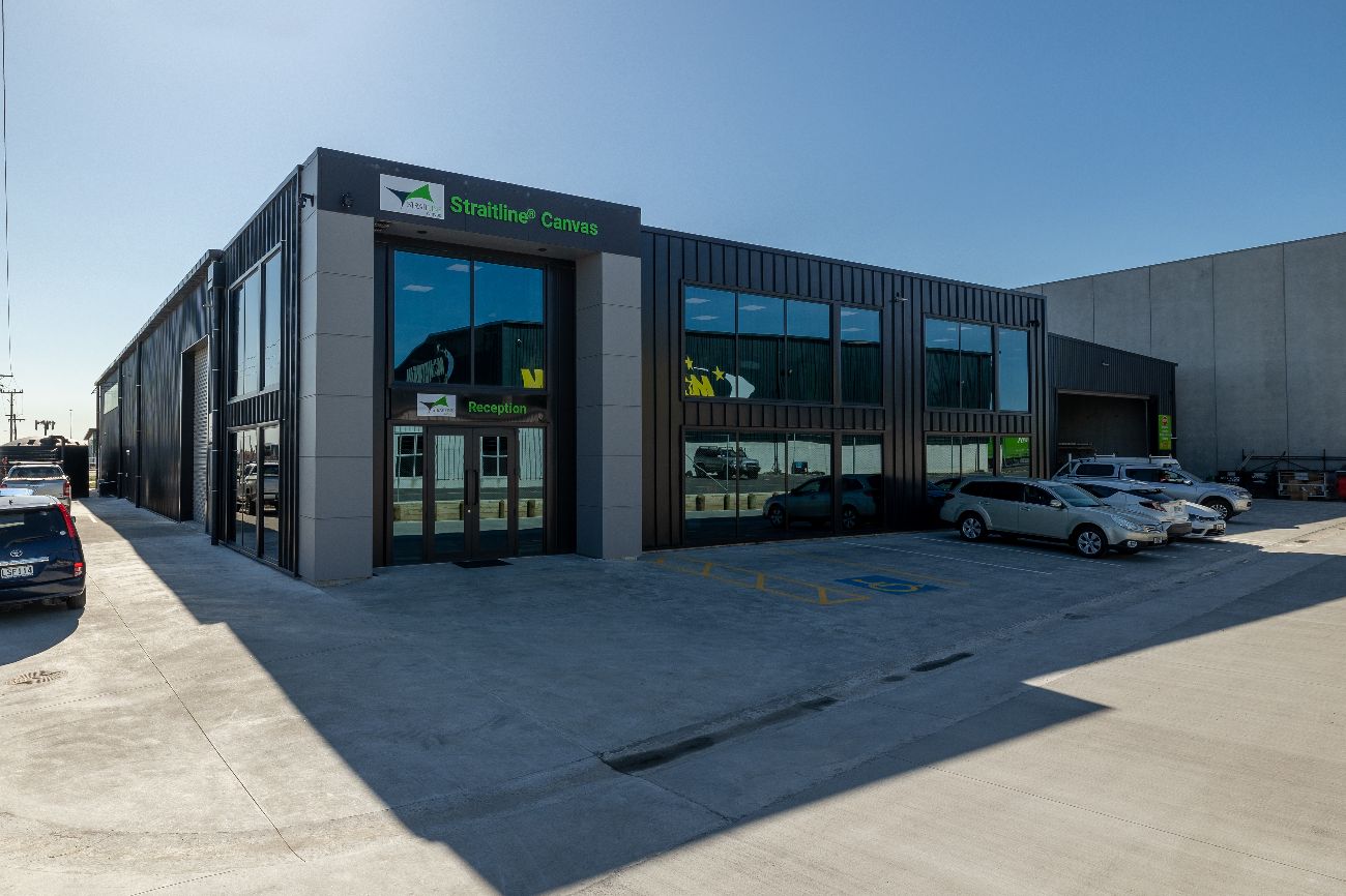 Street view of Straitline's buildings on Tremaine Avenue in Palmerston North New Zealand