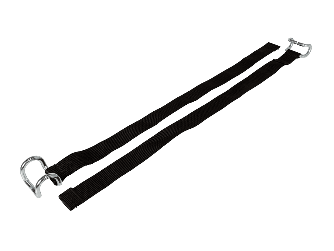 black webbing strap for truck side curtains with small hook